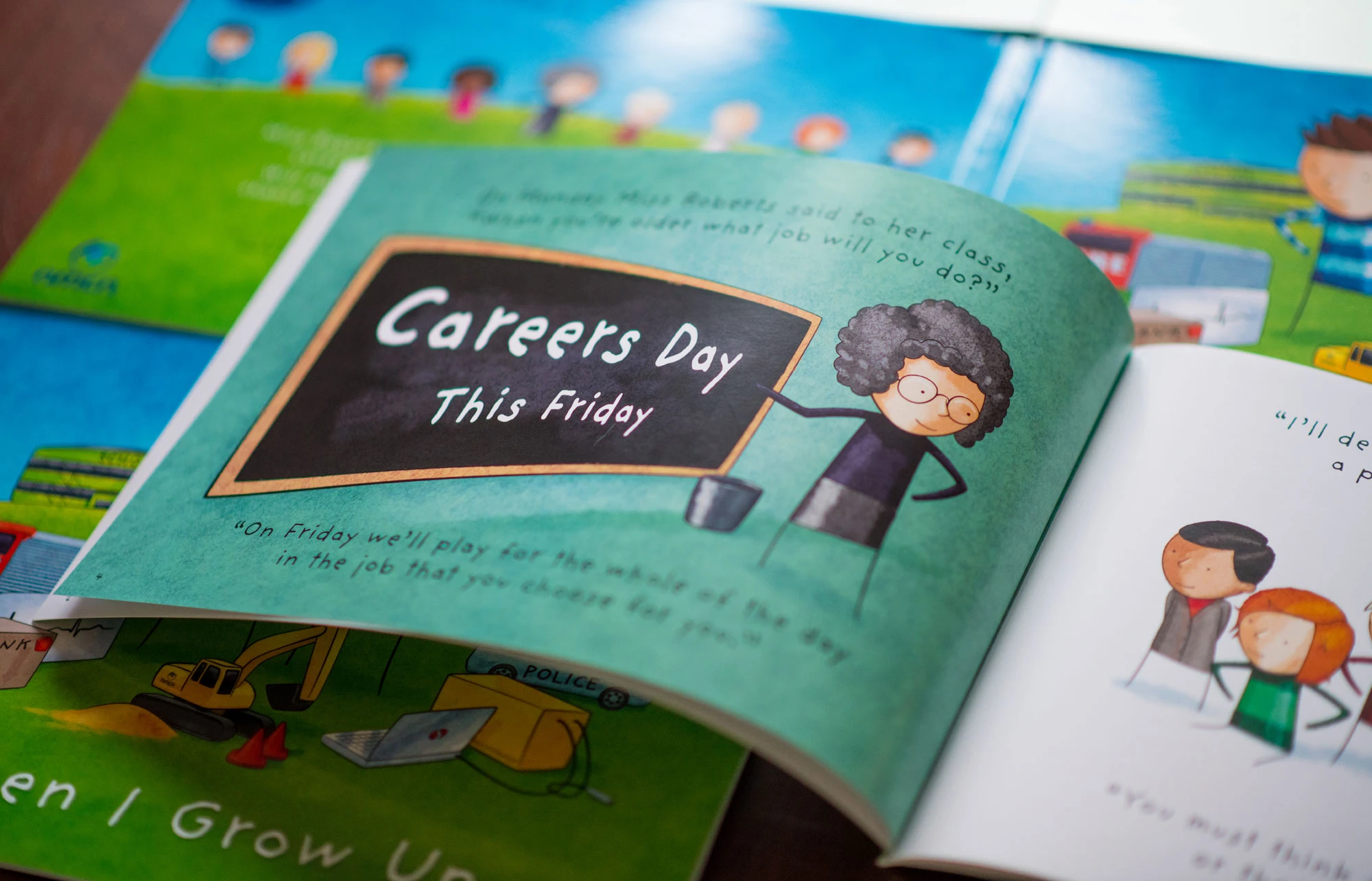 When I Grow Up illustrated page spread