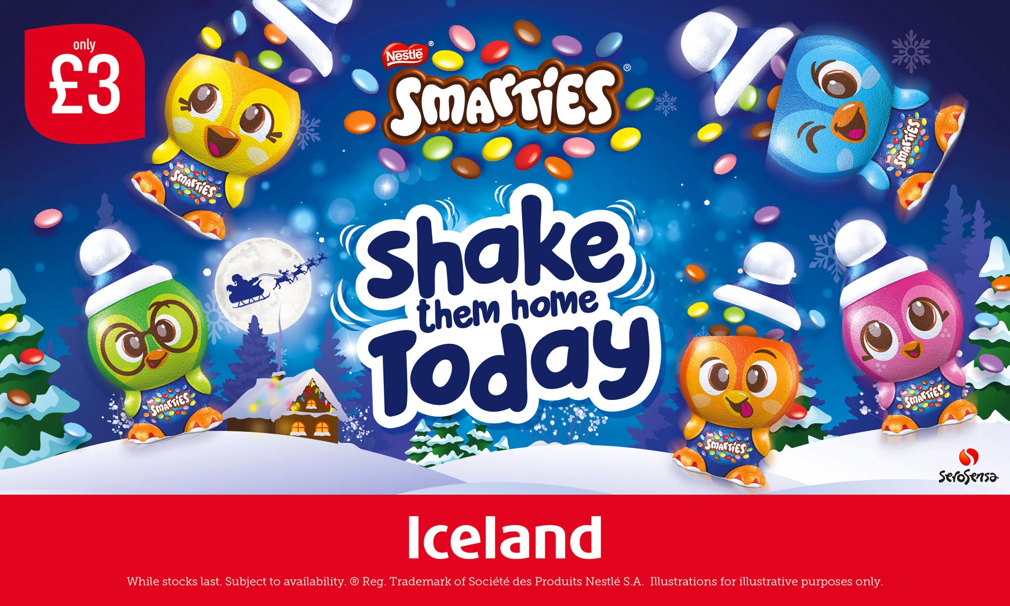 Christmas Smarties Ad Pair for Iceland