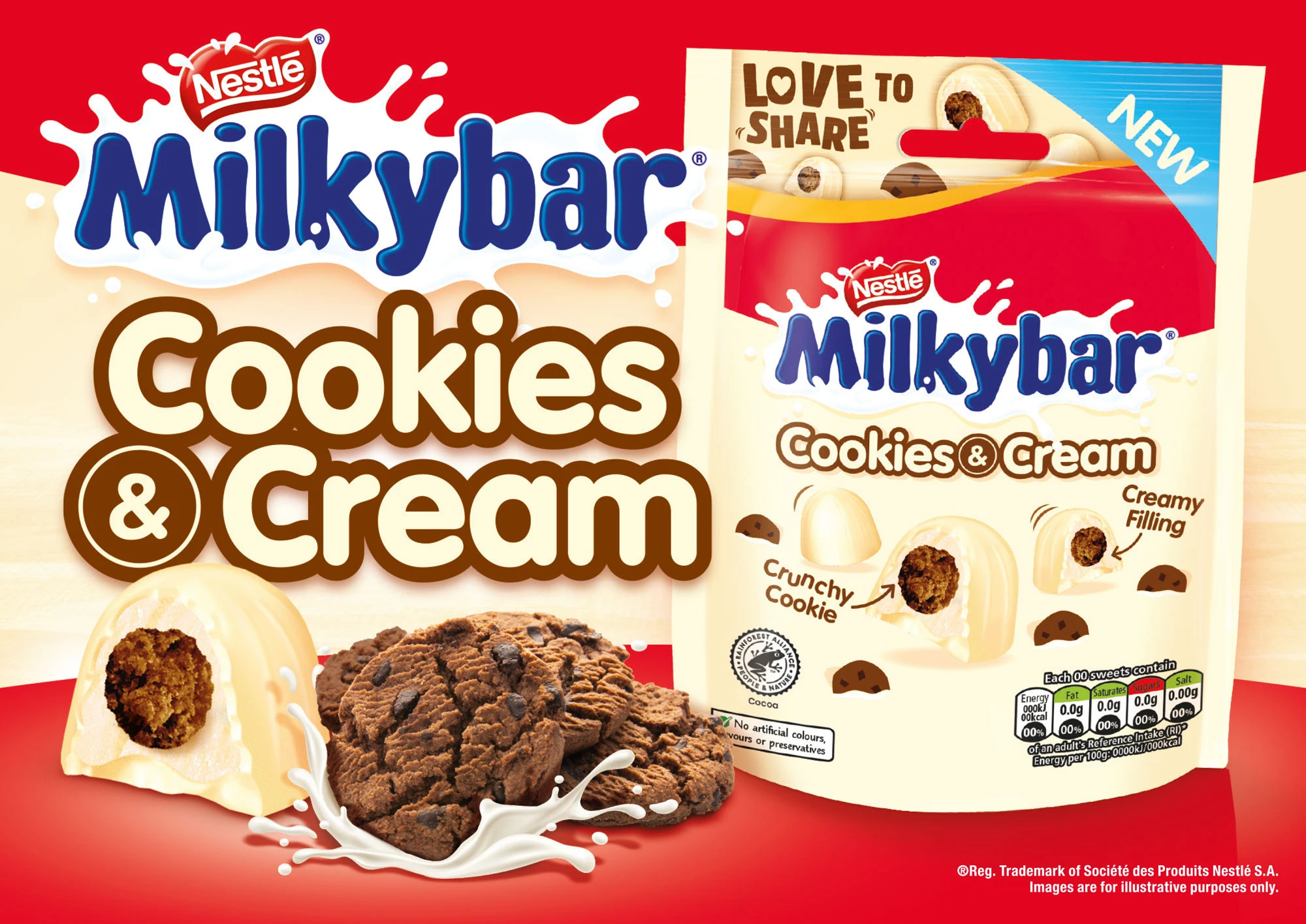 Milkybar Cookies & Cream design for Nestlé