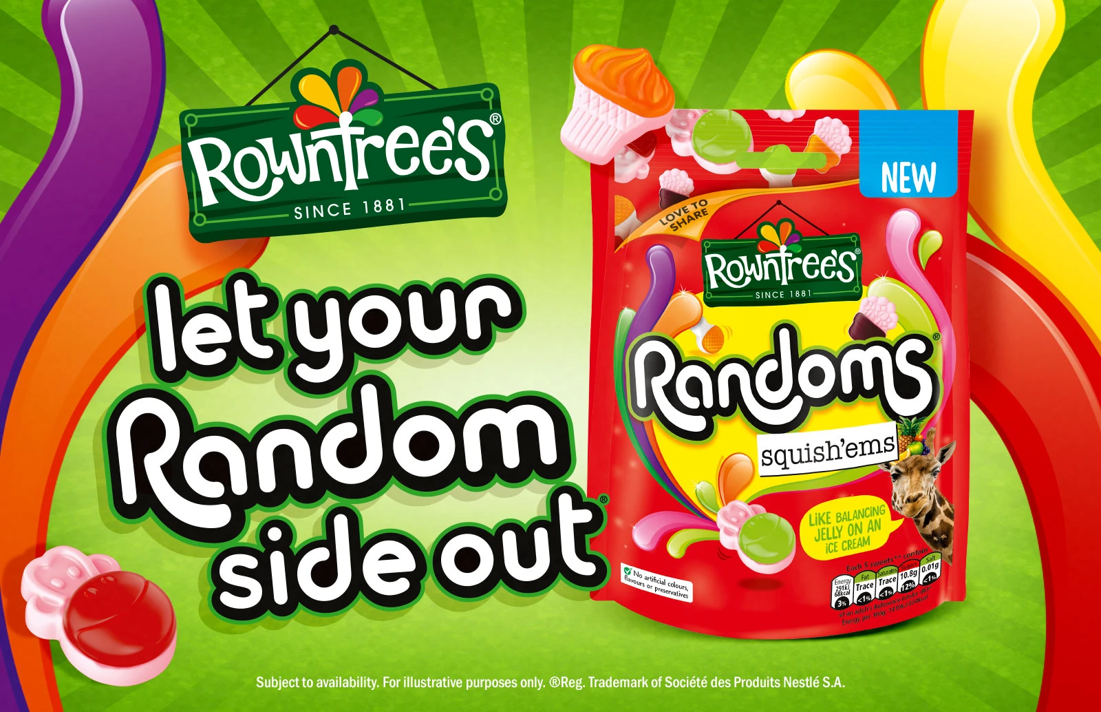 Rowntree's Randoms ad range for ASDA & Morrisons