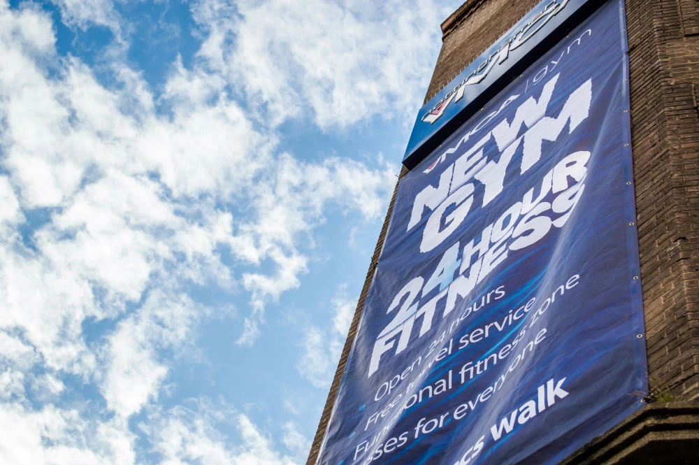 24-Hour YMCA Gym Banner