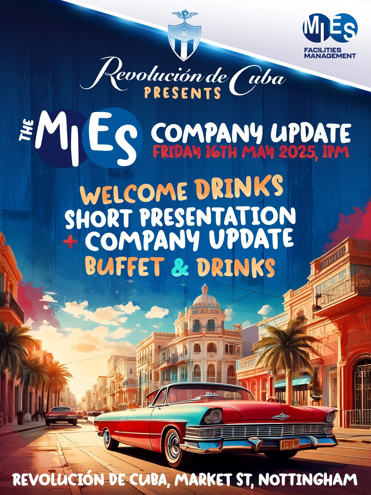 MIES AGM Cuban-themed event invitation design
