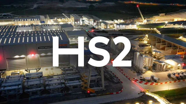 Drone shot of the HS2 constrution site