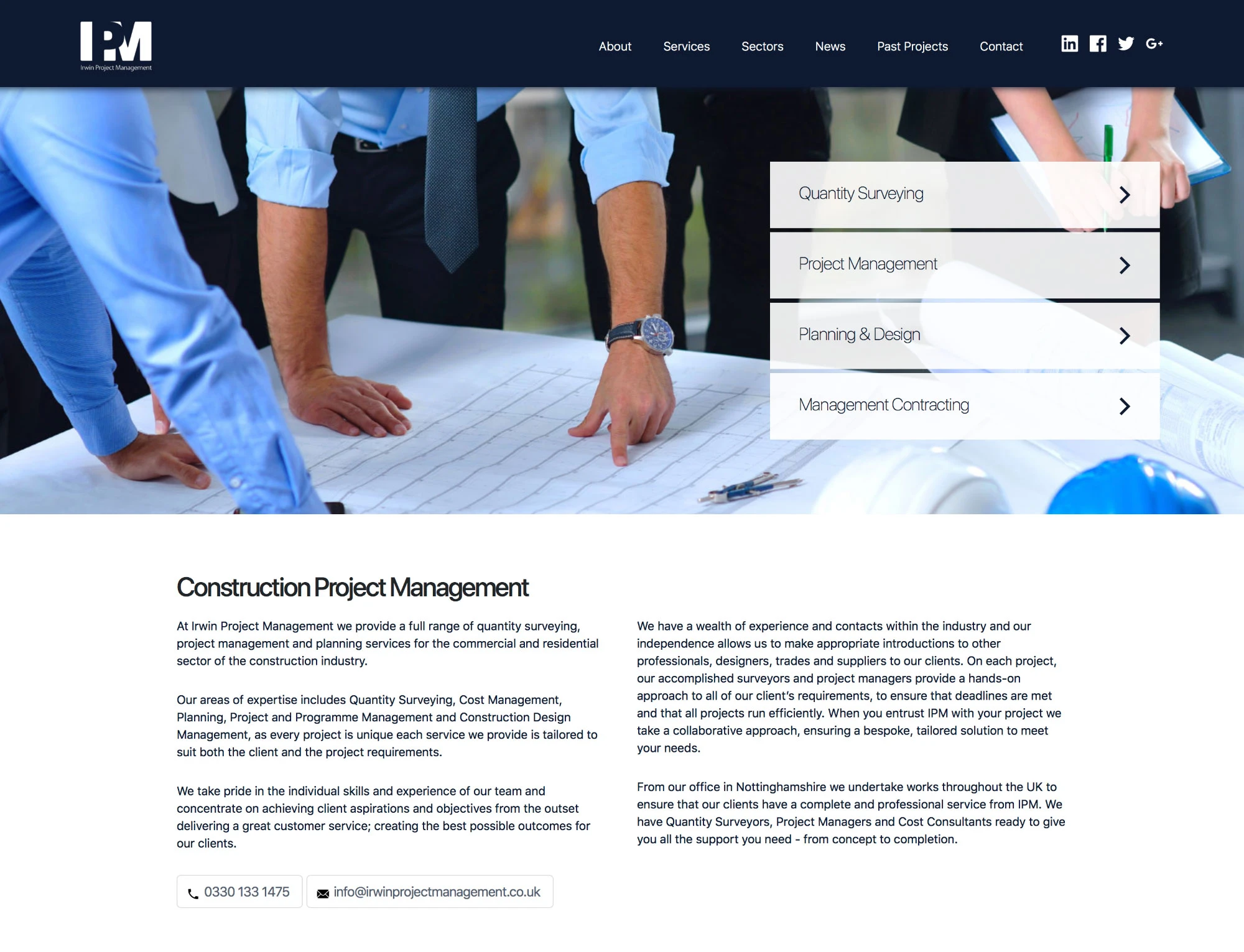 Irwin Project Management Website