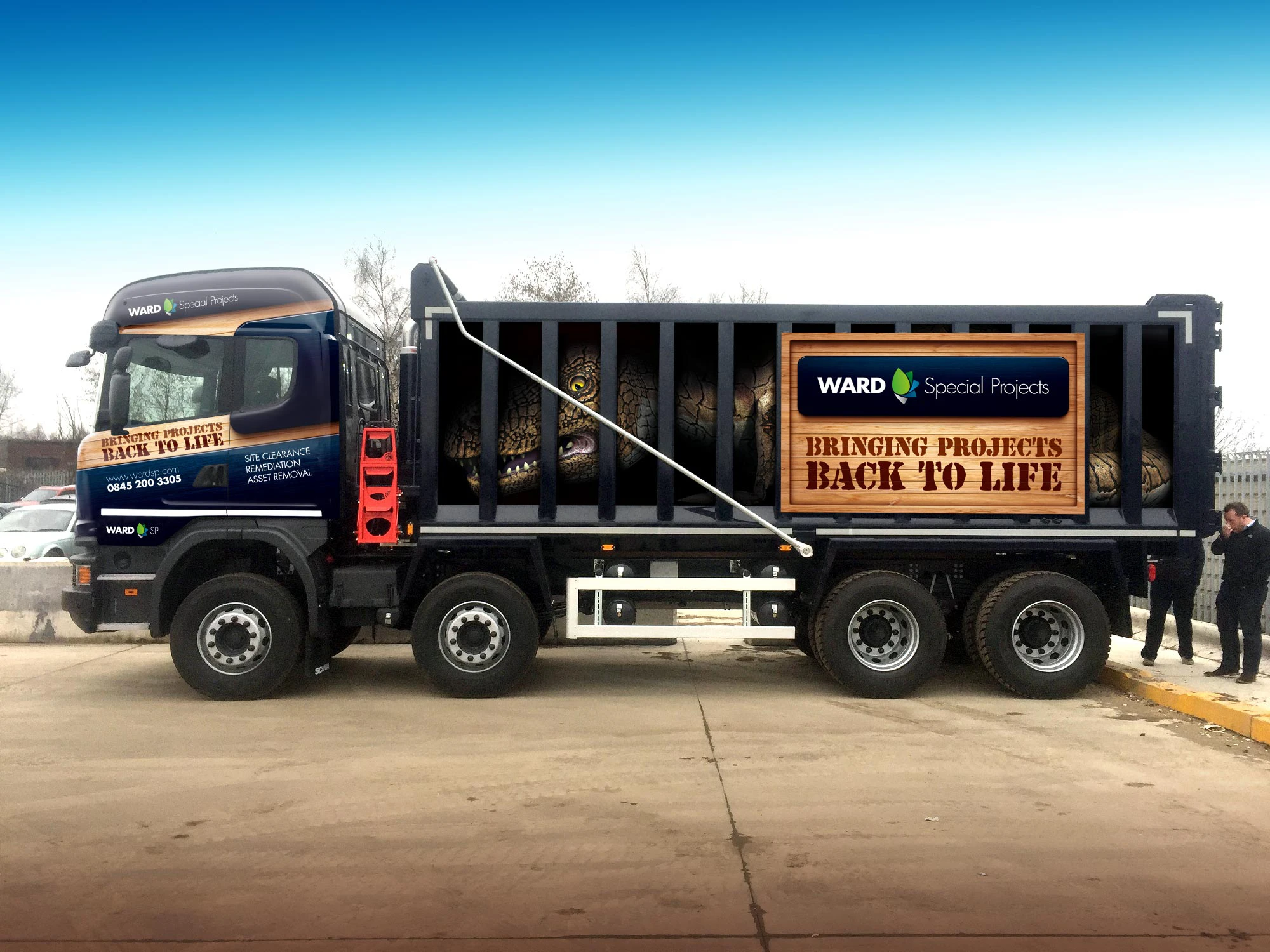 Ward Dinosaur Truck Wrap